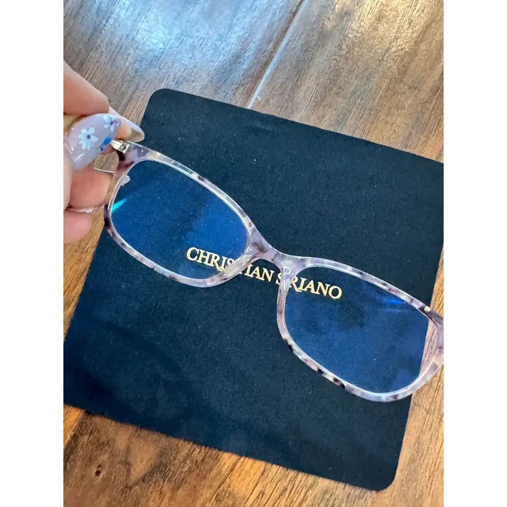 Christian Siriano Lena Eyeglasses Tortoise Pattern Gold Tone Prpl Case 15-60-143